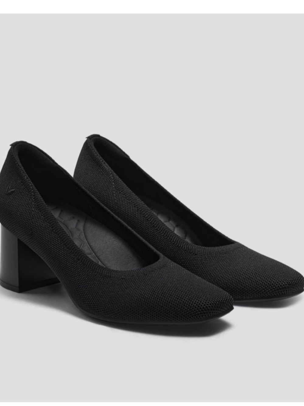 Vivaia Margot Square-Toe Chunky Heels Women 43 US 11 Black 2" Block Heel